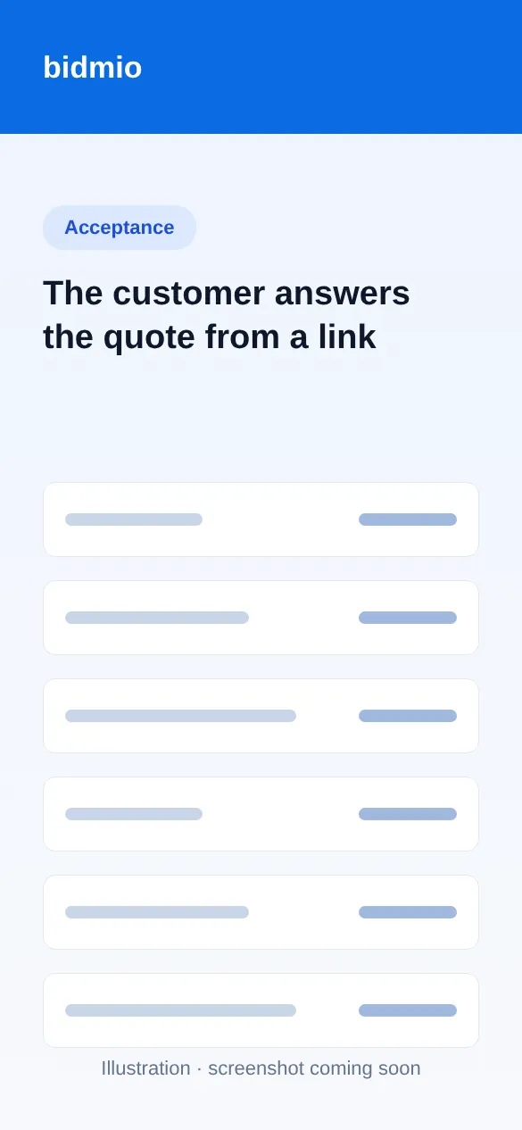 Customer portal with the £18,105.60 quote and the buttons Accept quote and Decline quote